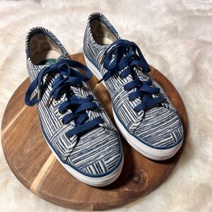 Keds x Jungalow Triple Kicked Quinn Sneakers with Blue Motif Size 8
